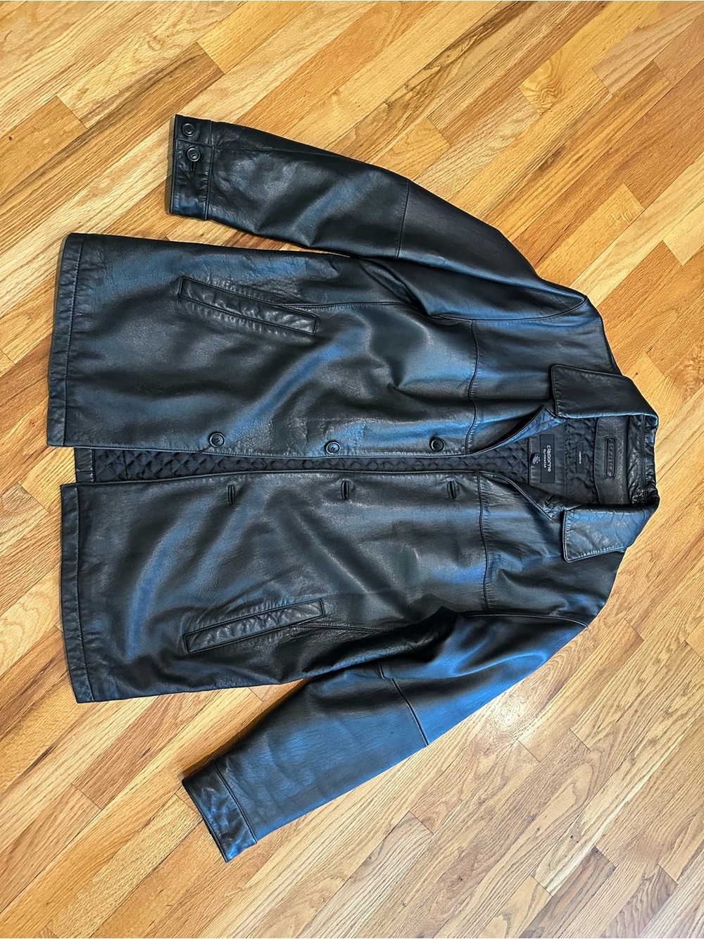 Men's Vintage Black Lambskin Leather Claiborne Jacket